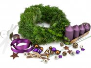 Advent wreath for home creation PURPLE