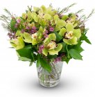 a bouquet of Perroquet orchids