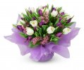 букет тюльпанов фиолетово-белых Колетт