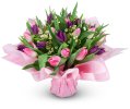 букет тюльпанов фиолетово-розовый Конни