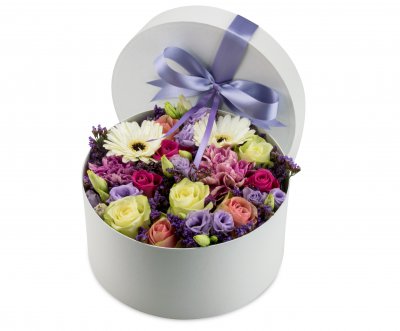 Krabička květů fialová