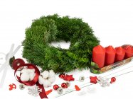 Advent wreath for home creation RED COTTON