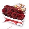 Коробка с цветами Astraia -  смесь видов шоколада